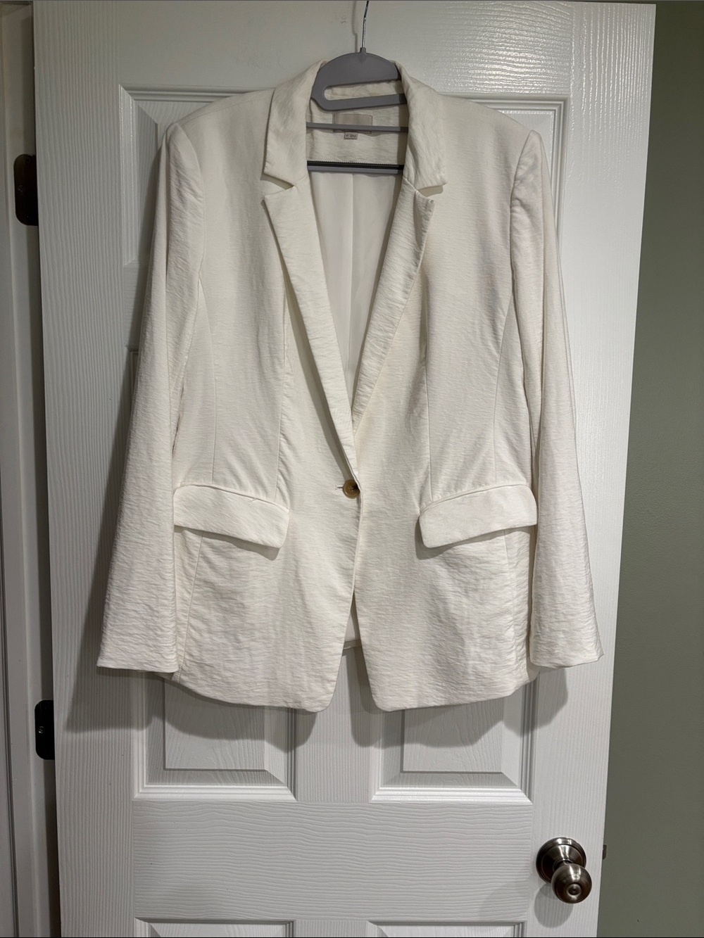 3/$20. LOFT Cream Single-Button Notch Lapel Blazer